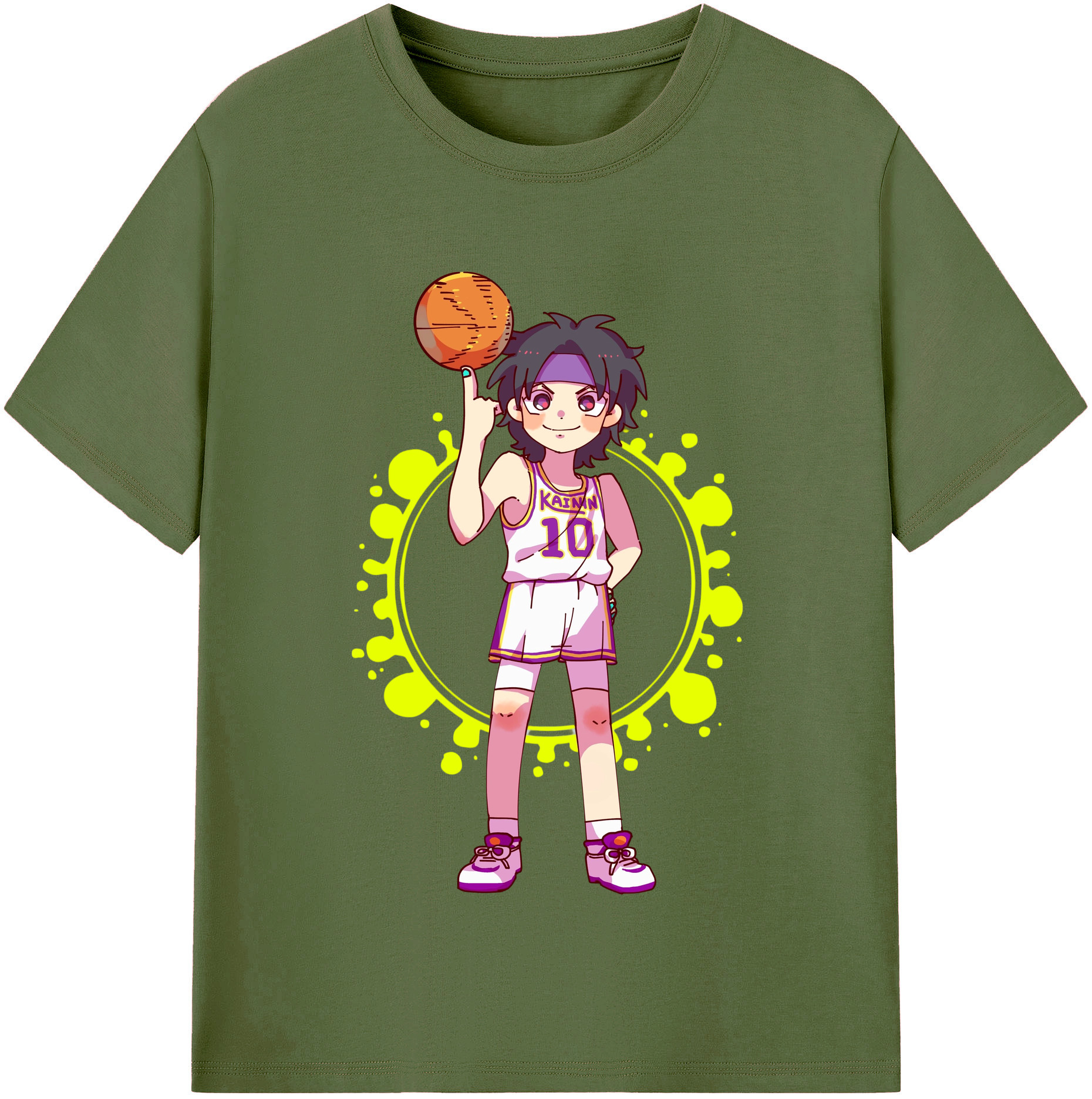 SLAM DUNK／スラムダンク 綿100％半袖Tシャツ（フロントプリント）